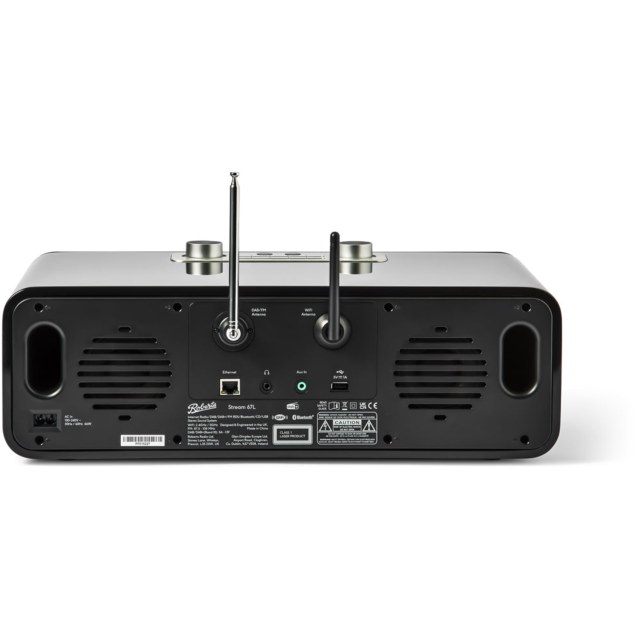 Roberts Stream 67L Bluetooth Sound System with CD Player and Internet DAB+ Radio in Black