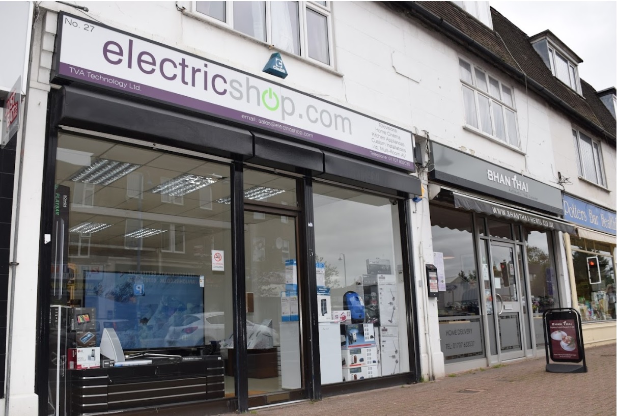 TVA Technology shop front on Darkes Lane, Potters Bar.