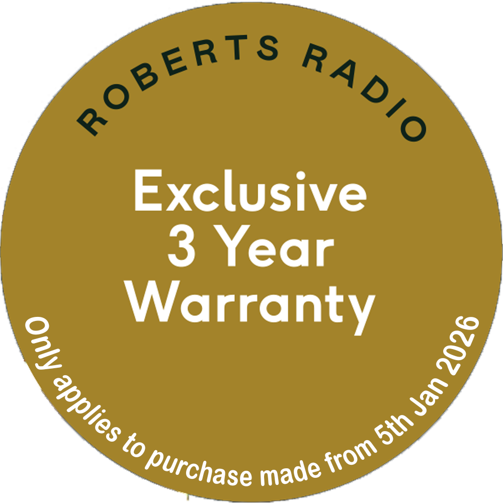 Roberts 3 year Warrranty Logo 